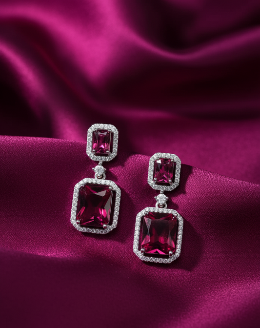 Crimson Luxe Earrings