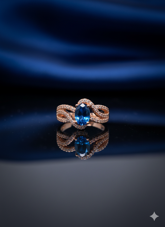 Azure Bloom Ring