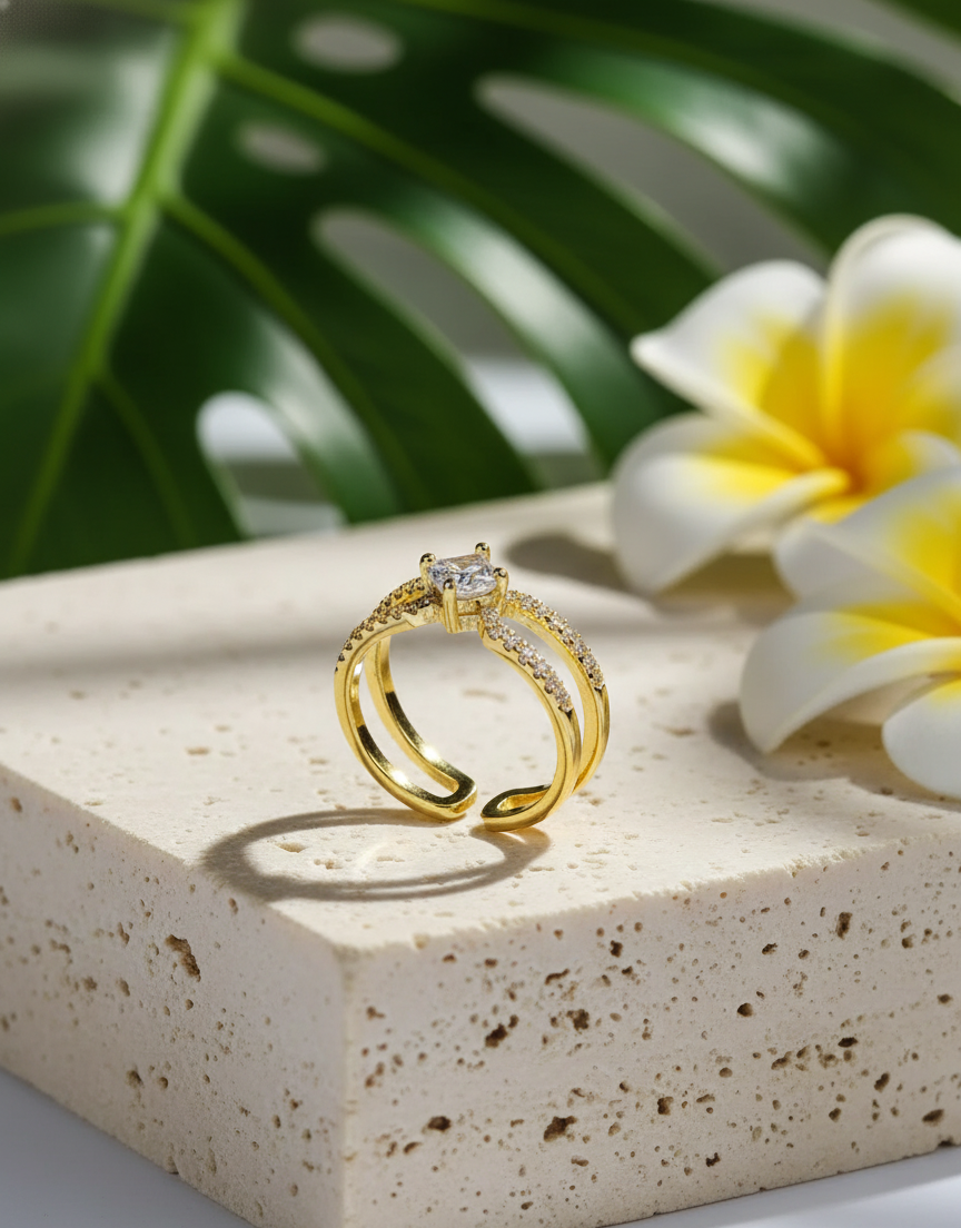 Golden Halo Ring