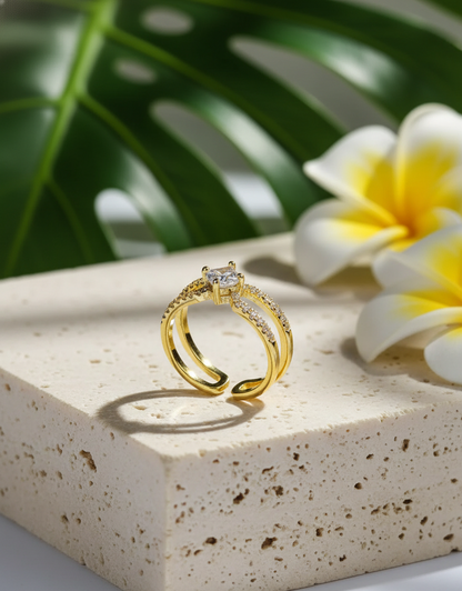 Golden Halo Ring