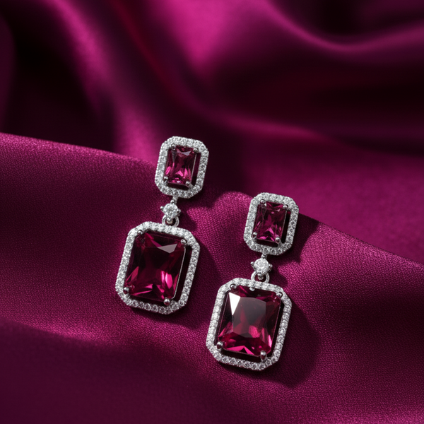 Crimson Luxe Earrings