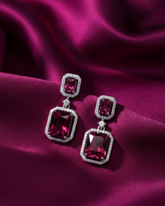 Crimson Luxe Earrings