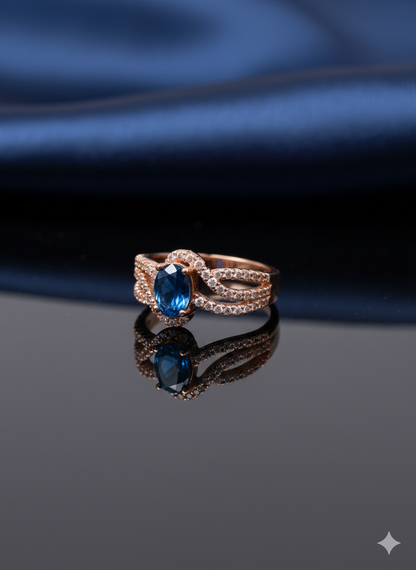 Azure Bloom Ring