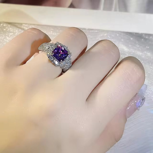 Crystal Edge Statement Ring