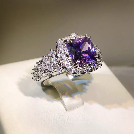 Crystal Edge Statement Ring