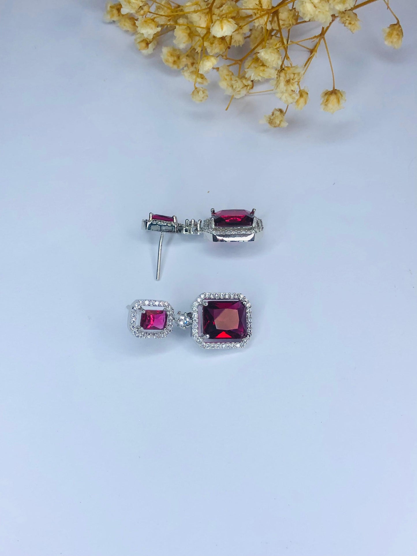 Crimson Luxe Earrings