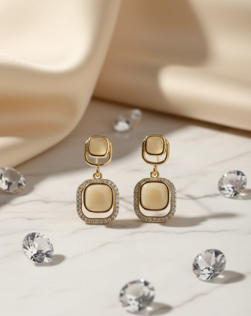 Elegant zircon earrings for women, perfect for casual and special occasions