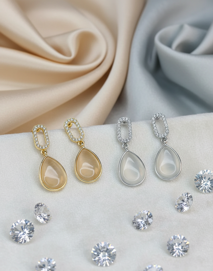 Affordable daily wear zircon earrings with premium gold plating